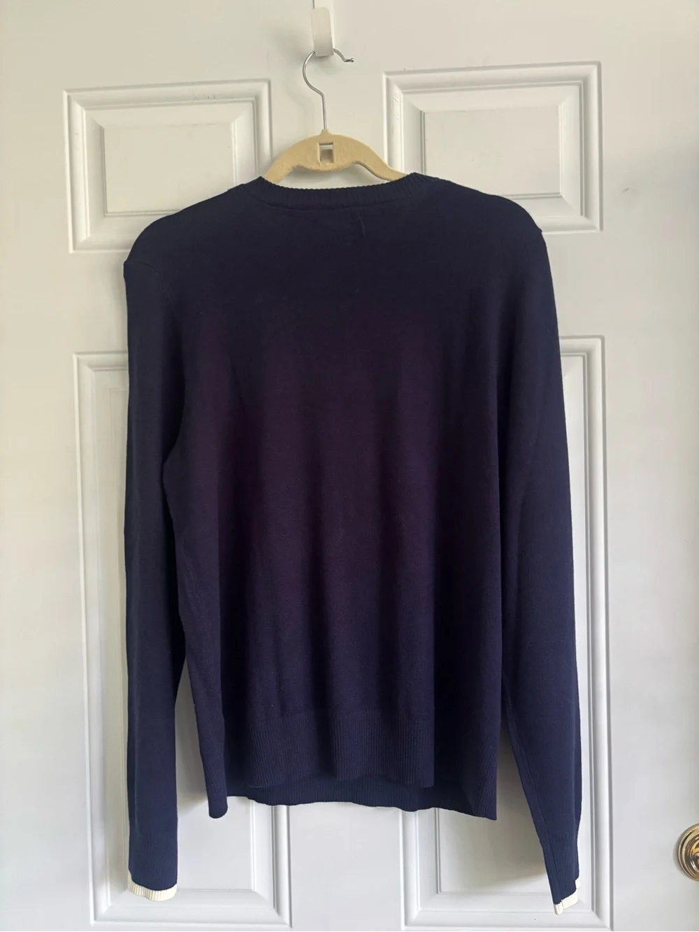 NWT U.S. Polo Assn. Women’s Navy Flag Crew Neck Lightweight Sweater, Size Large